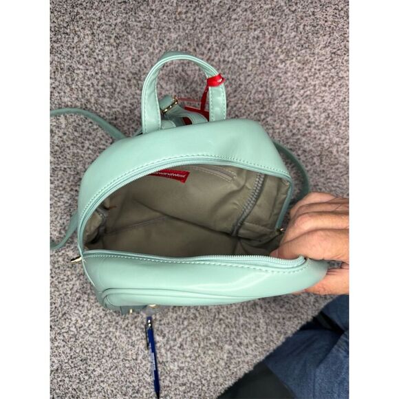 Montana West Women's Turquoise Crocodile Texture medium Backpack Purse - Picture 6 of 9